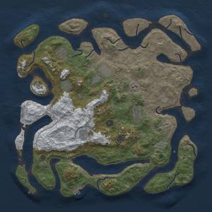 Thumbnail Rust Map: Procedural Map, Size: 4500, Seed: 6745, 19 Monuments