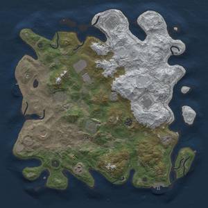 Thumbnail Rust Map: Procedural Map, Size: 4000, Seed: 5896055, 18 Monuments