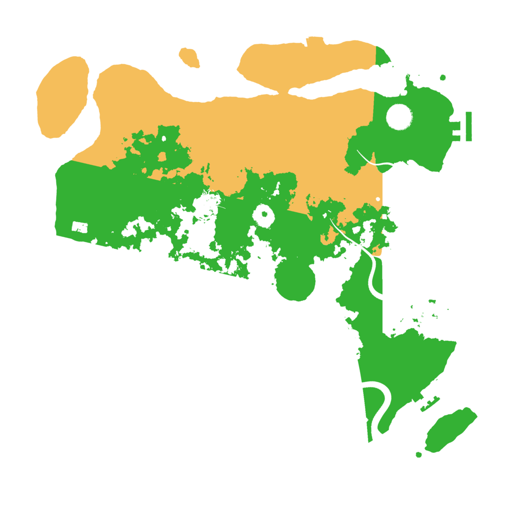 Biome Rust Map: Procedural Map, Size: 3500, Seed: 3494921