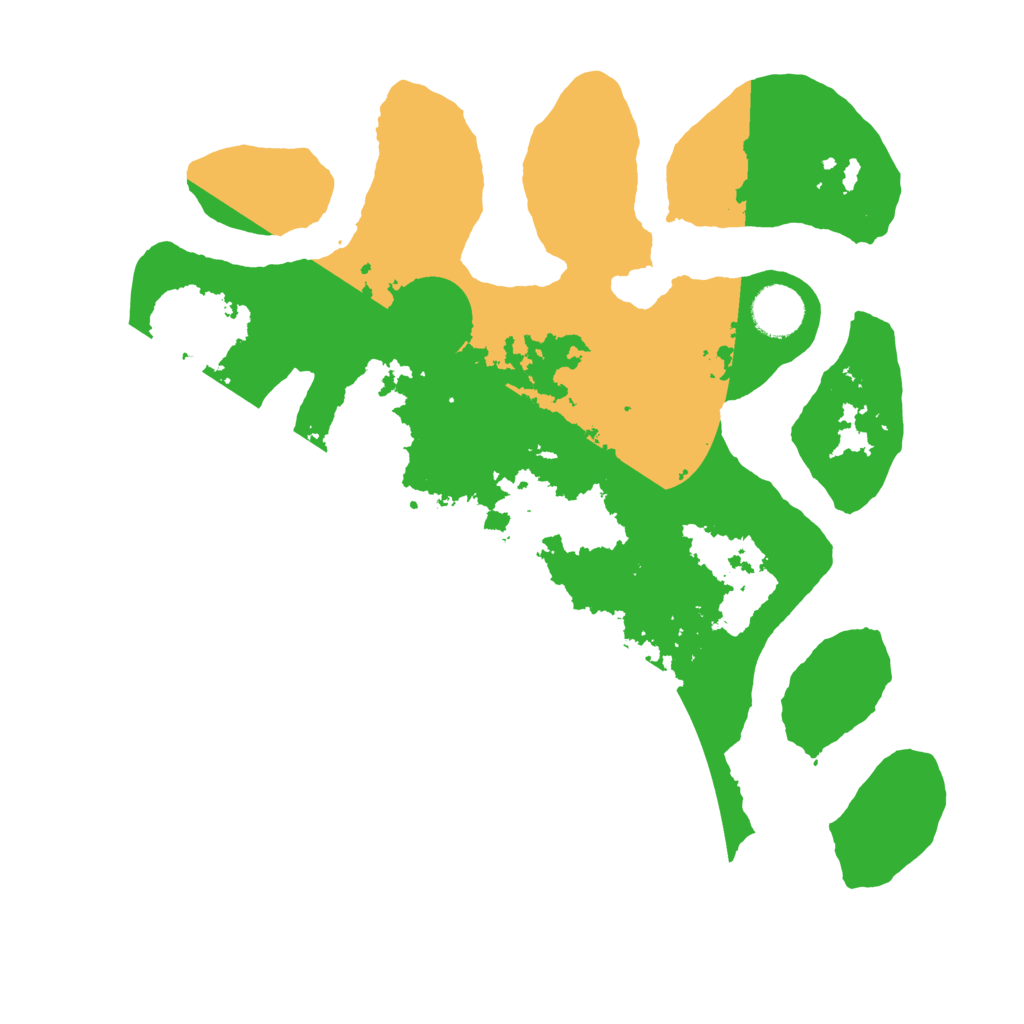 Biome Rust Map: Barren, Size: 3500, Seed: 166158