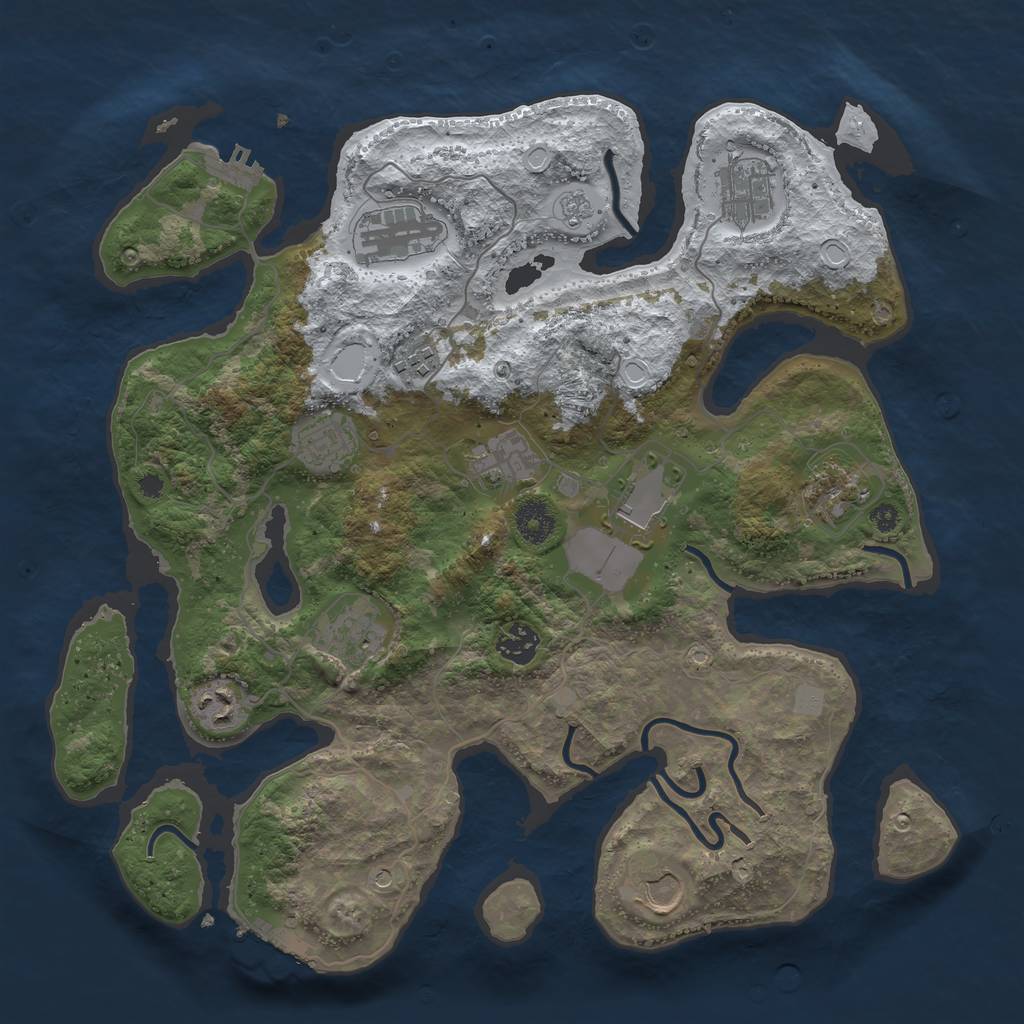 Rust Map: Procedural Map, Size: 3750, Seed: 103, 20 Monuments