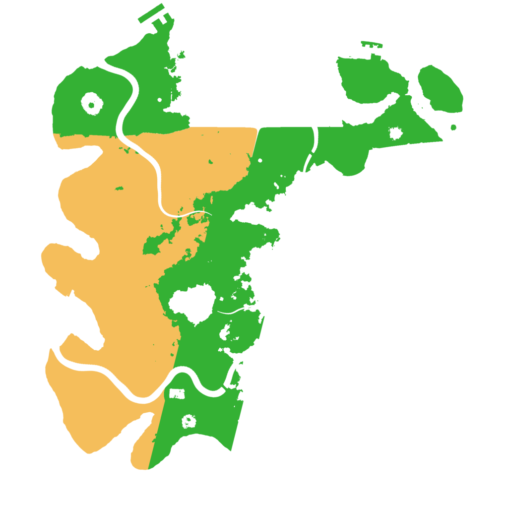 Biome Rust Map: Procedural Map, Size: 3550, Seed: 30171