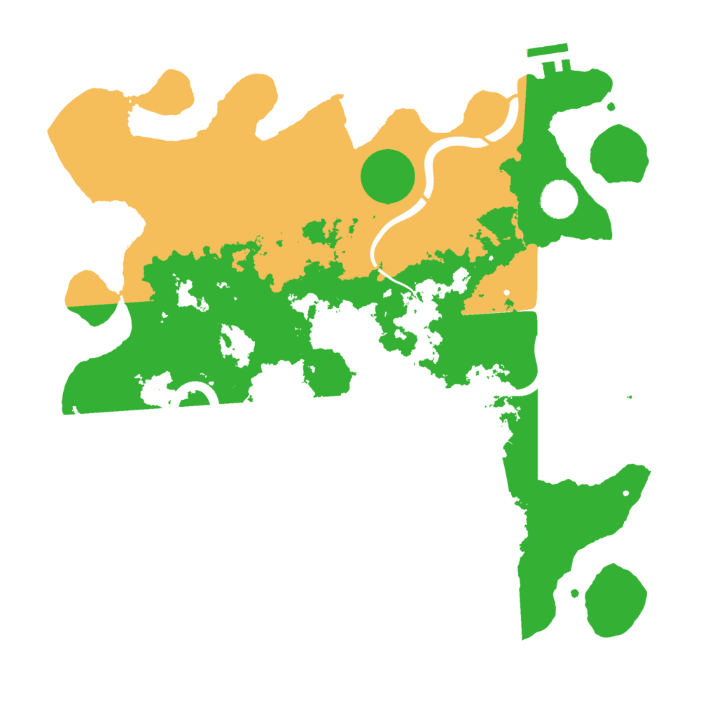 Biome Rust Map: Procedural Map, Size: 3500, Seed: 3998040