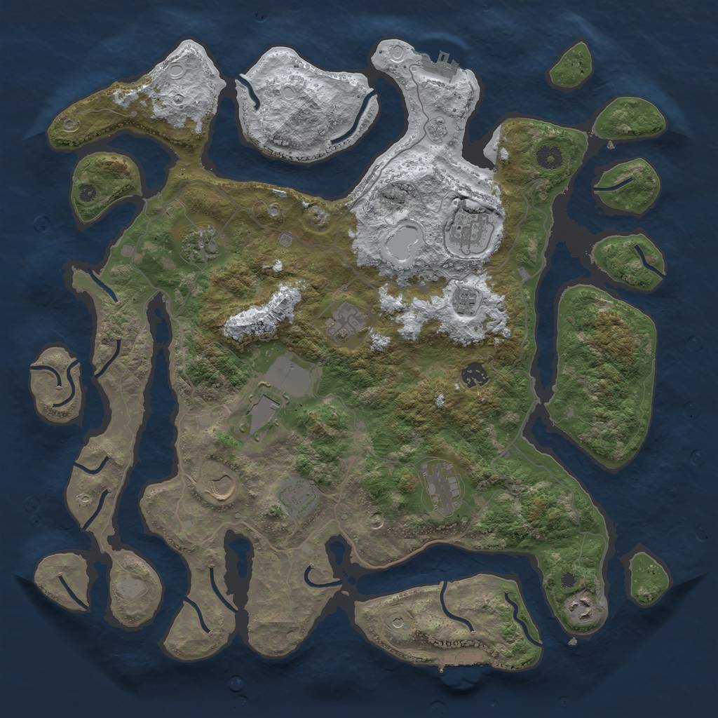 Rust Map: Procedural Map, Size: 4250, Seed: 5138687, 19 Monuments
