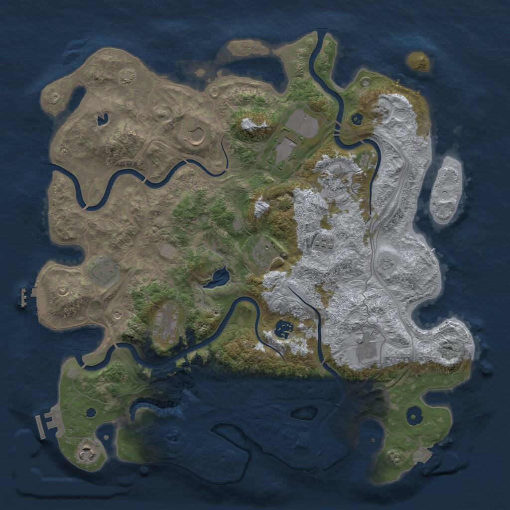 Rust Map: Procedural Map, Size: 4250, Seed: 2937090, 16 Monuments