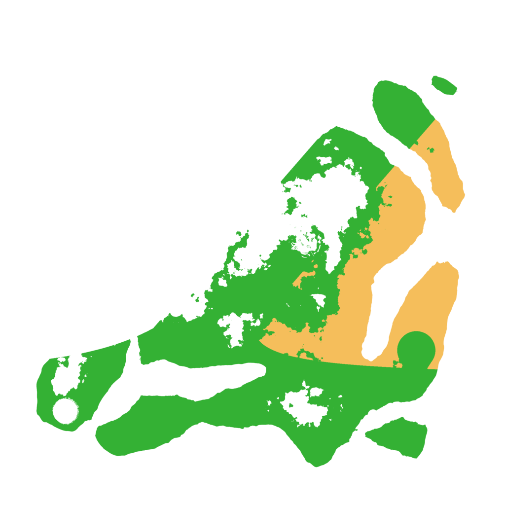 Biome Rust Map: Barren, Size: 3500, Seed: 36292