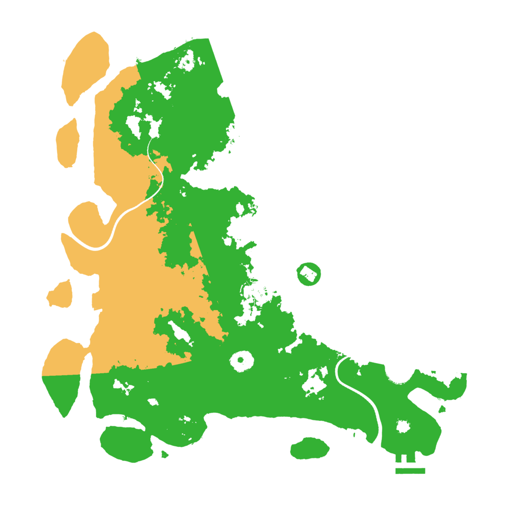 Biome Rust Map: Procedural Map, Size: 3500, Seed: 2539764