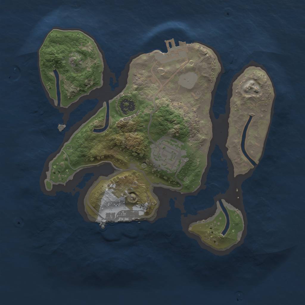 Rust Map: Procedural Map, Size: 2000, Seed: 23724138, 8 Monuments