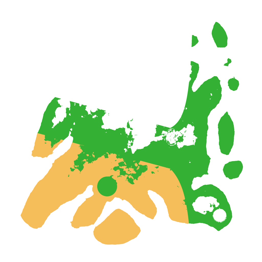 Biome Rust Map: Barren, Size: 3500, Seed: 691487