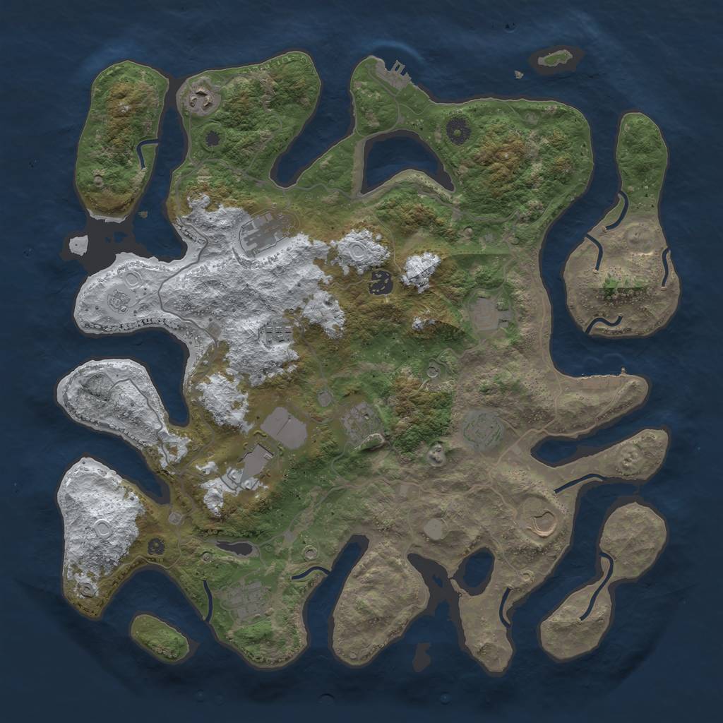 Rust Map: Procedural Map, Size: 4250, Seed: 5167440, 19 Monuments
