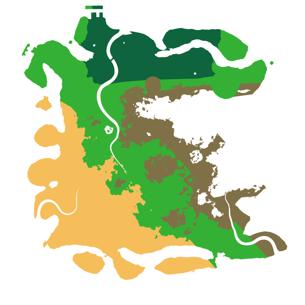 Biome Rust Map: Procedural Map, Size: 3500, Seed: 2924215