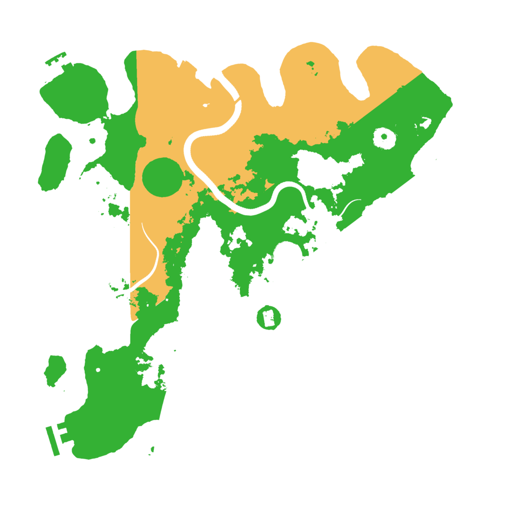 Biome Rust Map: Procedural Map, Size: 3500, Seed: 1071553