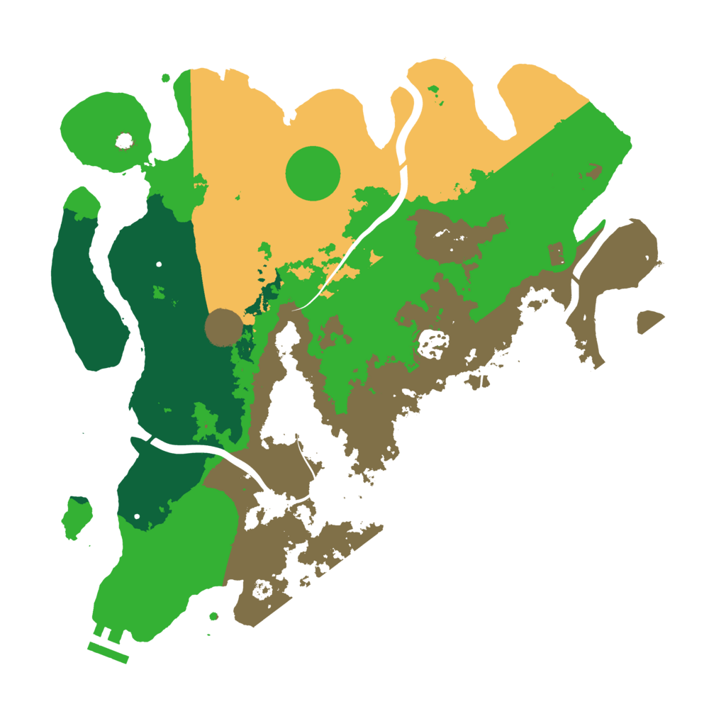 Biome Rust Map: Procedural Map, Size: 3500, Seed: 1071553