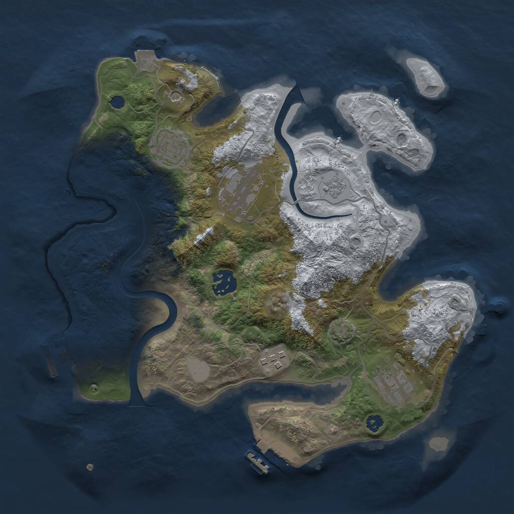 Rust Map: Procedural Map, Size: 3000, Seed: 35, 11 Monuments