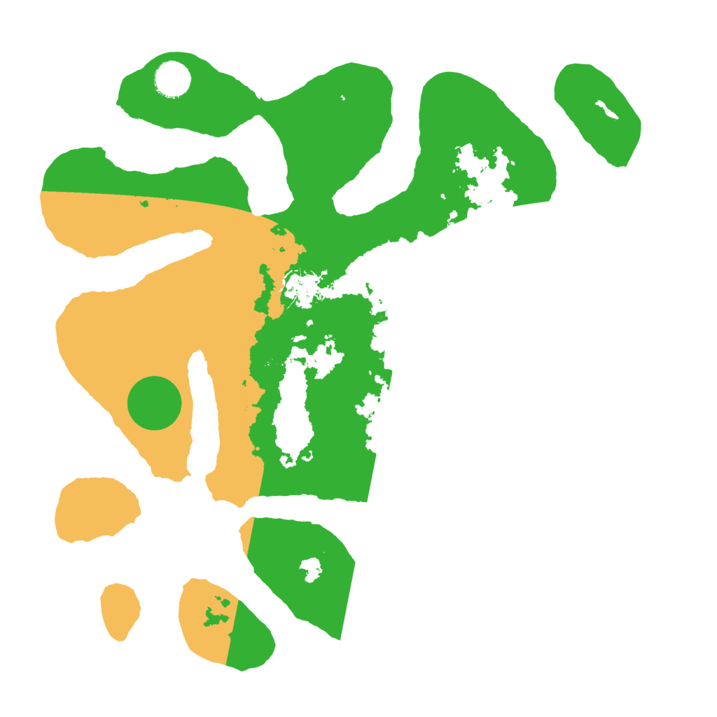 Biome Rust Map: Barren, Size: 3500, Seed: 891498