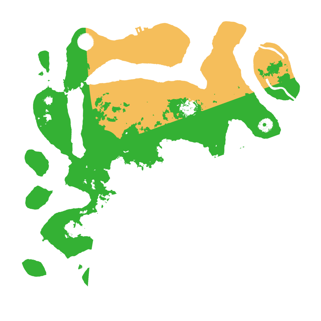 Biome Rust Map: Procedural Map, Size: 3500, Seed: 496979