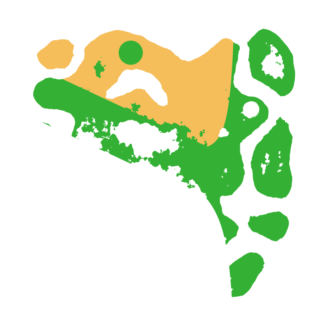 Biome Rust Map: Barren, Size: 3500, Seed: 4609937