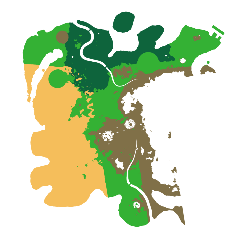 Biome Rust Map: Procedural Map, Size: 3500, Seed: 4513215