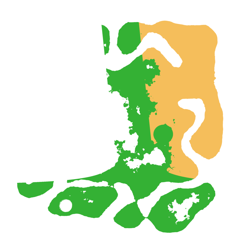 Biome Rust Map: Barren, Size: 3500, Seed: 53439