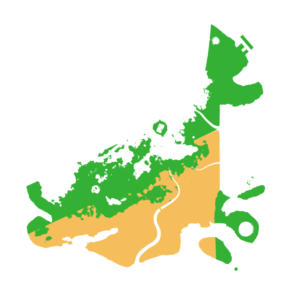 Biome Rust Map: Procedural Map, Size: 3500, Seed: 3802997