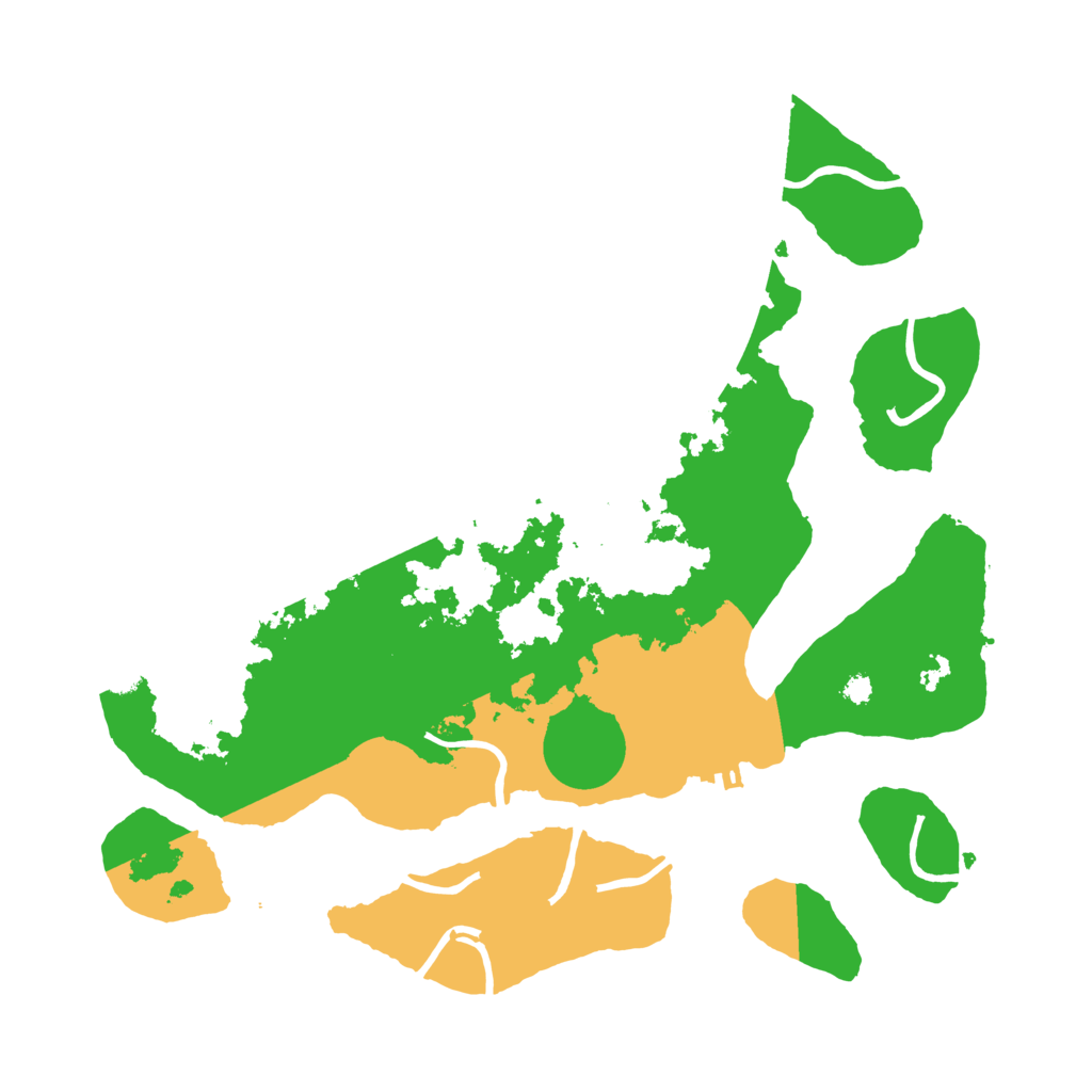 Biome Rust Map: Procedural Map, Size: 3500, Seed: 3802997