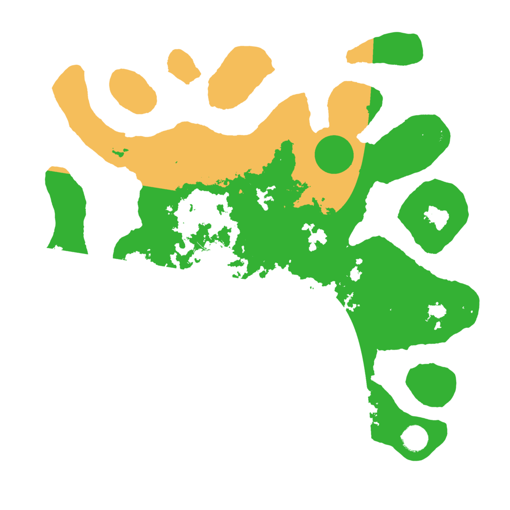 Biome Rust Map: Barren, Size: 3500, Seed: 374533