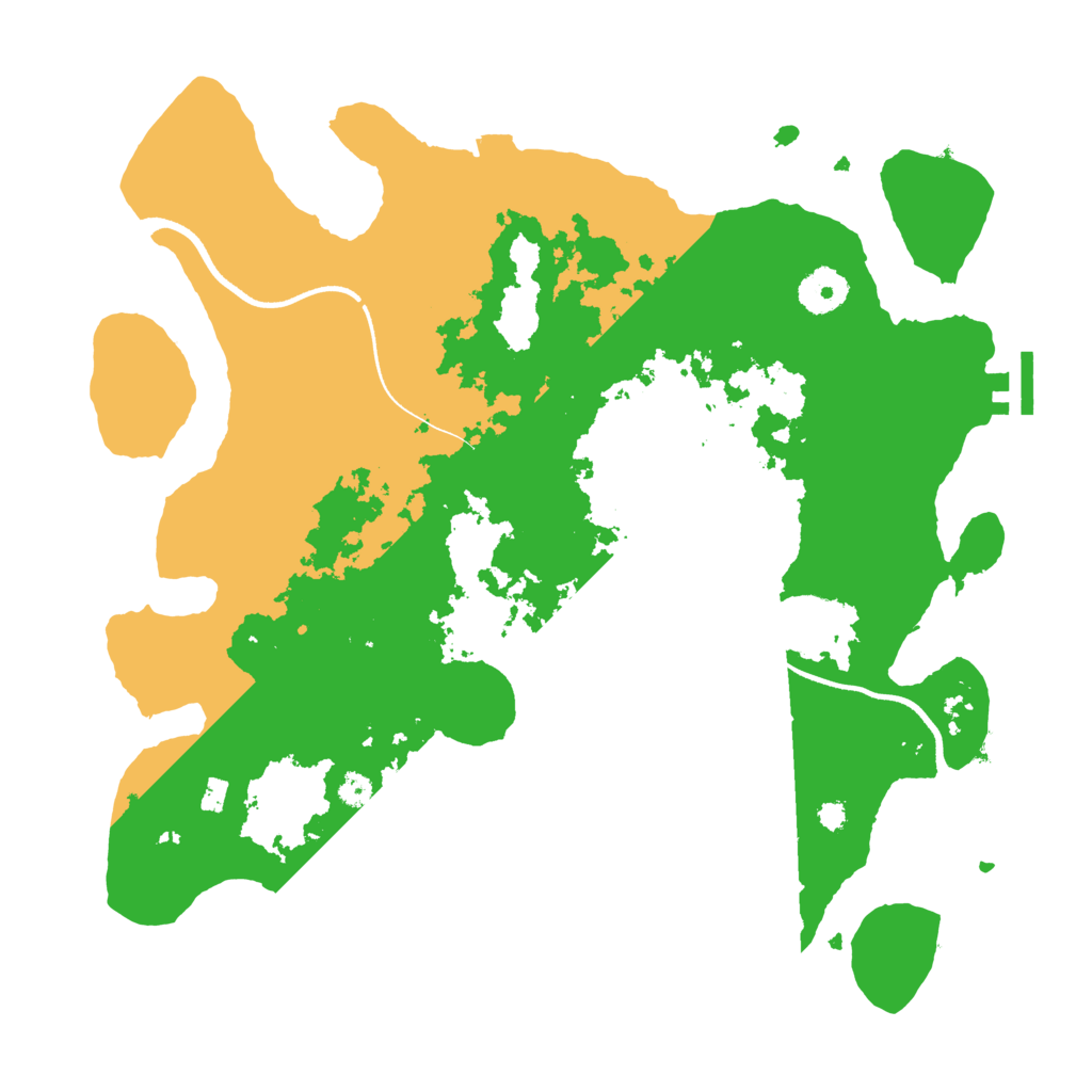 Biome Rust Map: Procedural Map, Size: 3500, Seed: 5201215