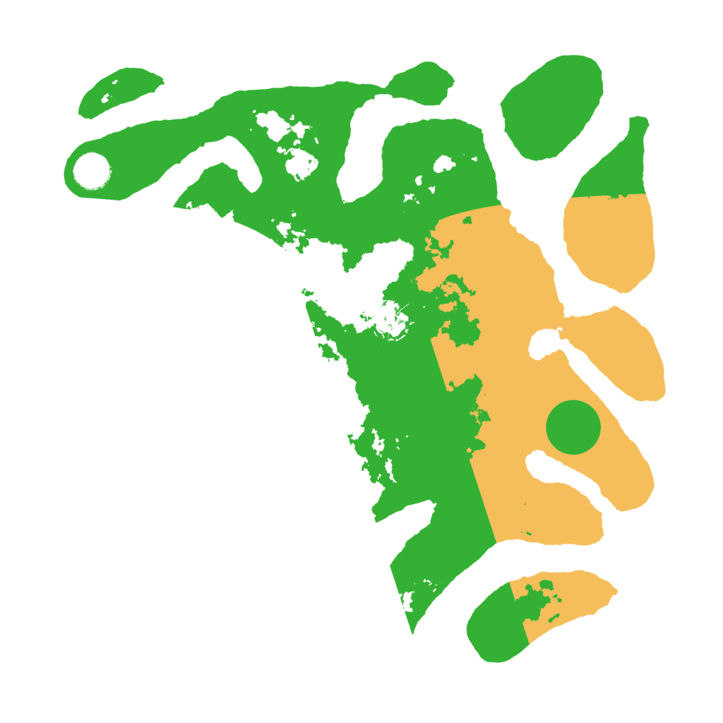 Biome Rust Map: Barren, Size: 3500, Seed: 6133589