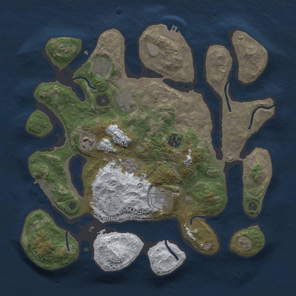 Rust Map: Procedural Map, Size: 3400, Seed: 292370, 15 Monuments