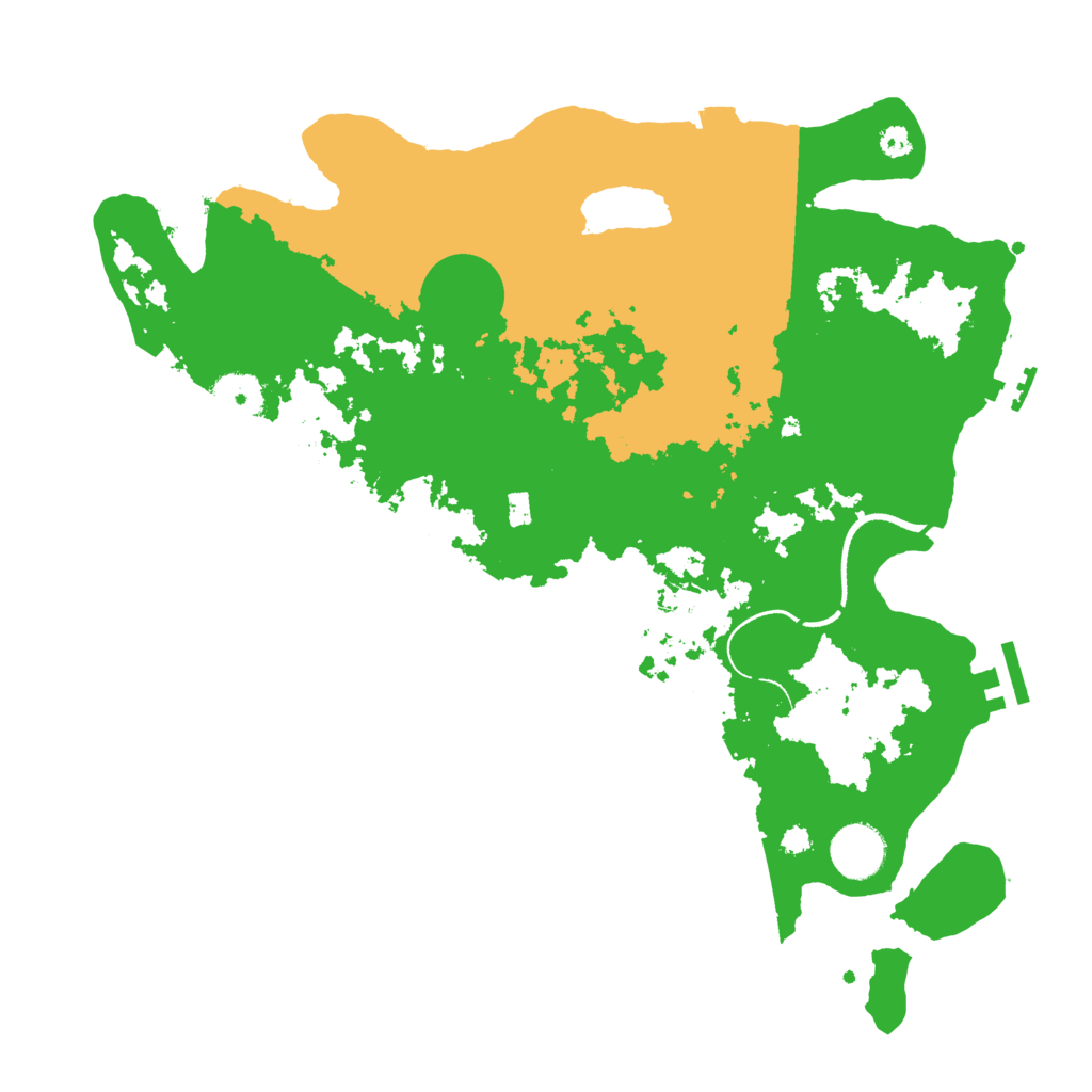 Biome Rust Map: Procedural Map, Size: 3500, Seed: 5499095