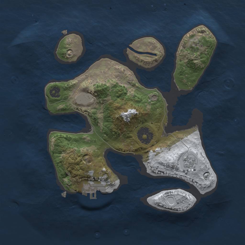 Rust Map: Procedural Map, Size: 2250, Seed: 20220310, 7 Monuments