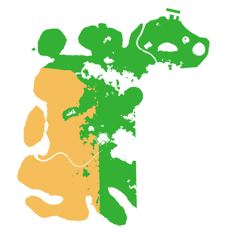 Biome Rust Map: Procedural Map, Size: 3500, Seed: 158064