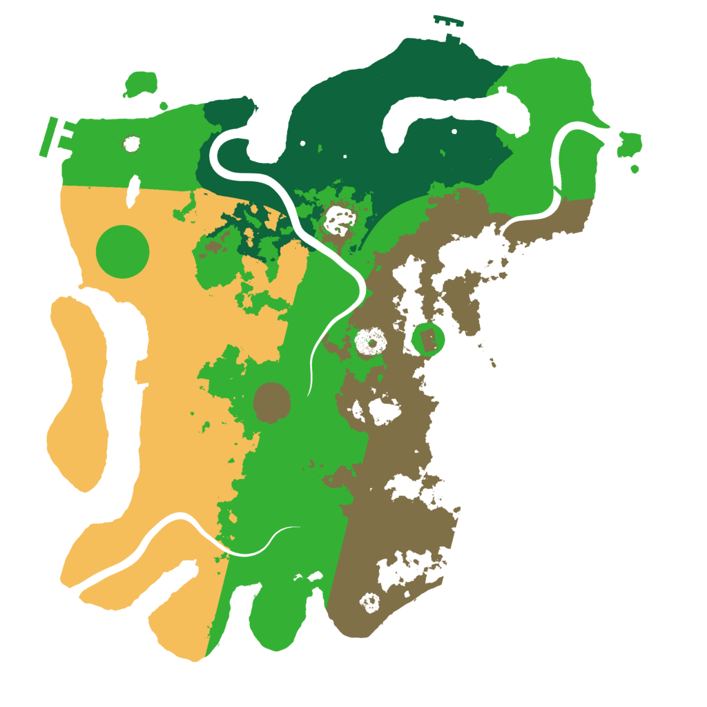 Biome Rust Map: Procedural Map, Size: 3500, Seed: 6148420