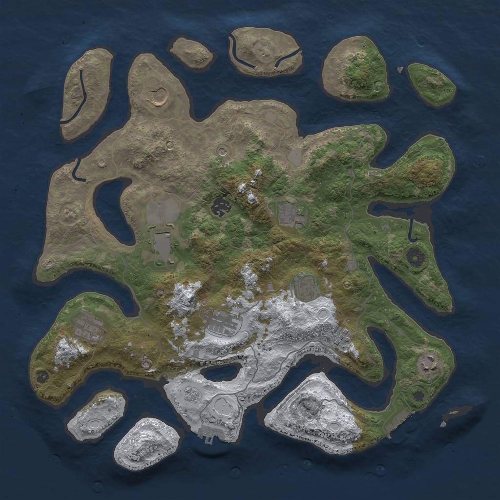 Rust Map: Procedural Map, Size: 4000, Seed: 5818695, 18 Monuments