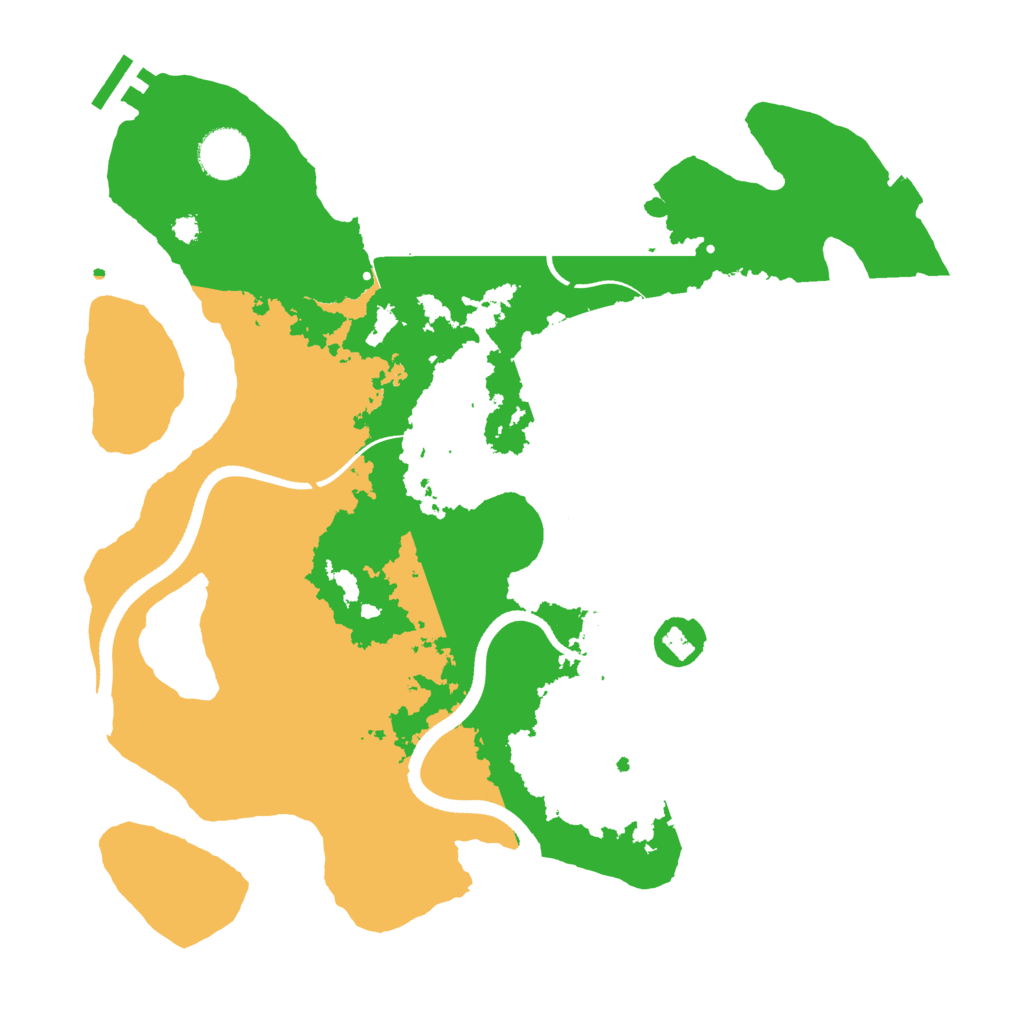 Biome Rust Map: Procedural Map, Size: 3500, Seed: 526039