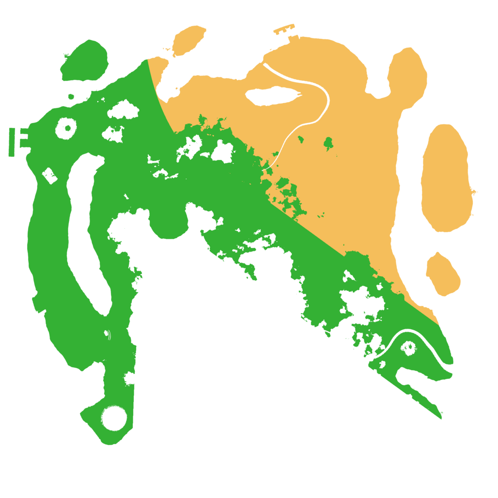 Biome Rust Map: Procedural Map, Size: 3500, Seed: 4745025