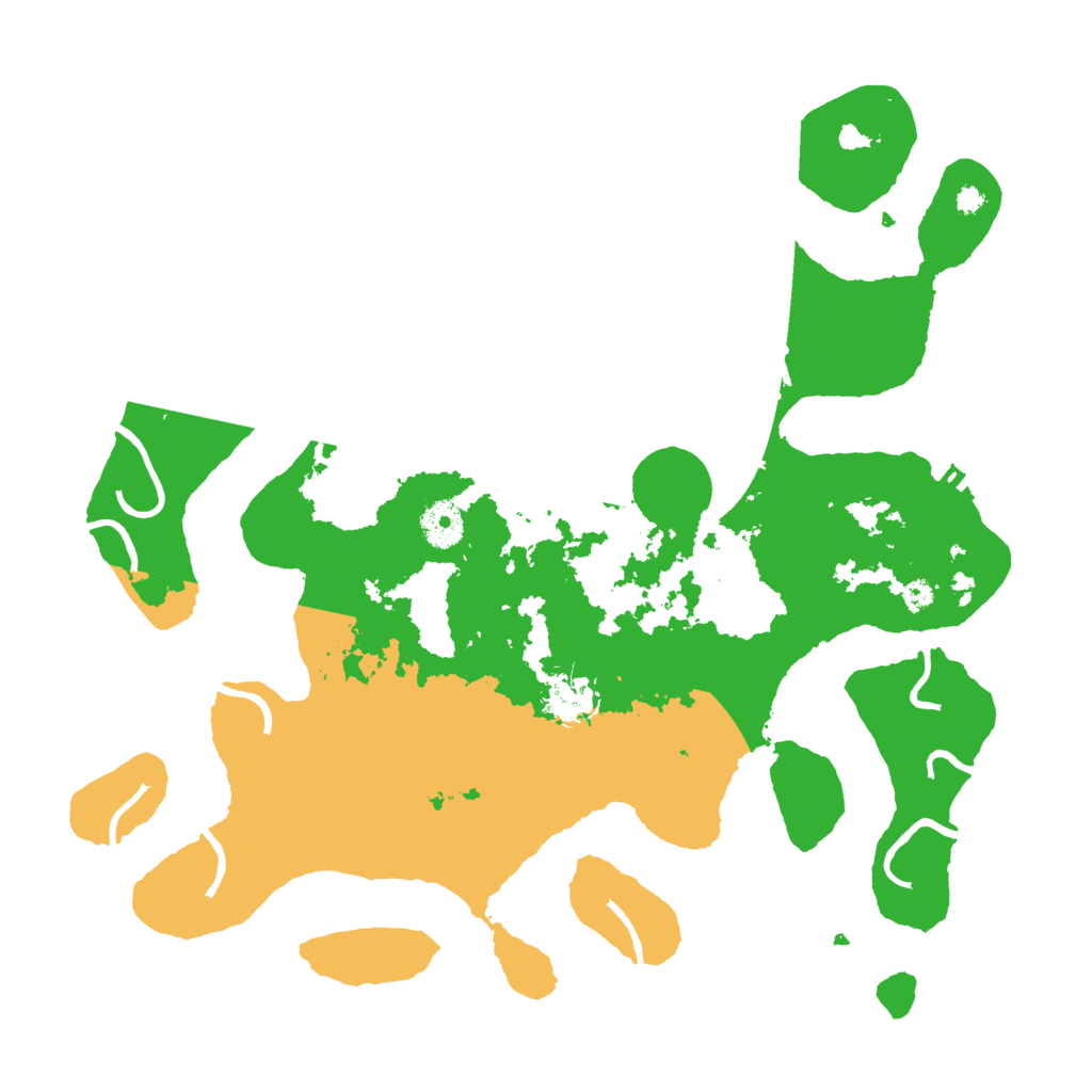 Biome Rust Map: Procedural Map, Size: 3700, Seed: 16673