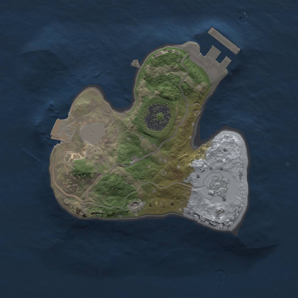 Rust Map: Procedural Map, Size: 1650, Seed: 1007373662, 3 Monuments