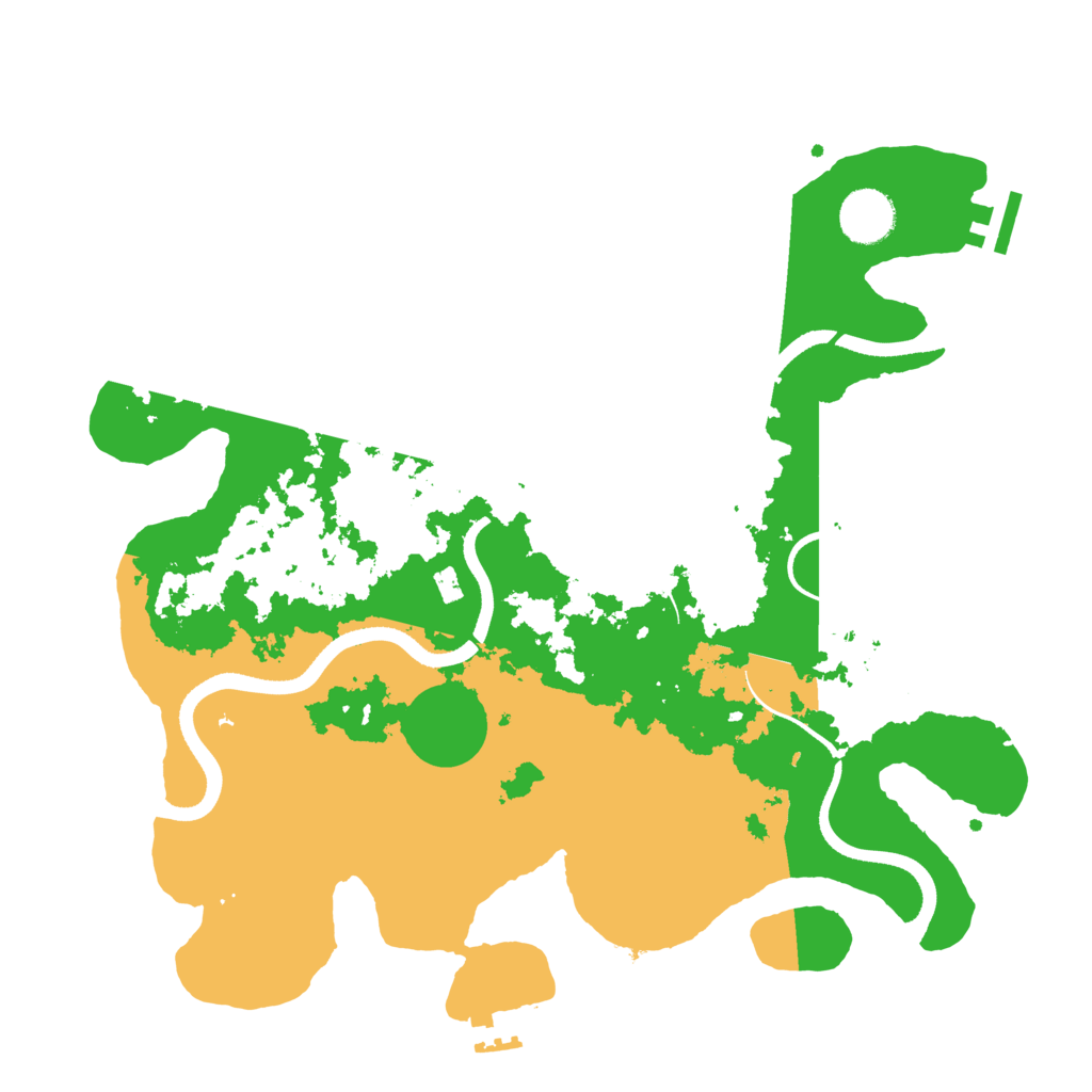 Biome Rust Map: Procedural Map, Size: 3500, Seed: 1301996