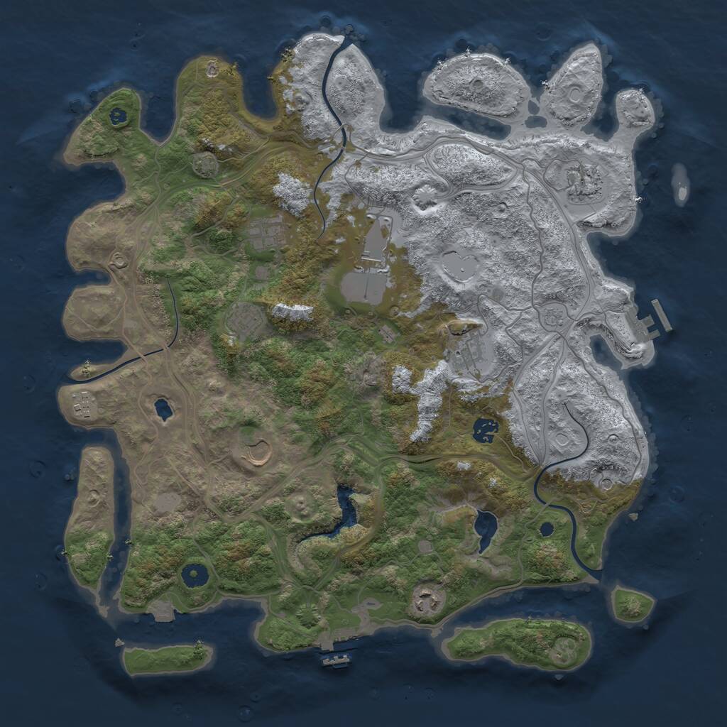 Rust Map: Procedural Map, Size: 4250, Seed: 4981002, 15 Monuments