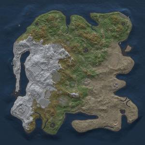 Thumbnail Rust Map: Procedural Map, Size: 4000, Seed: 1821775403, 19 Monuments