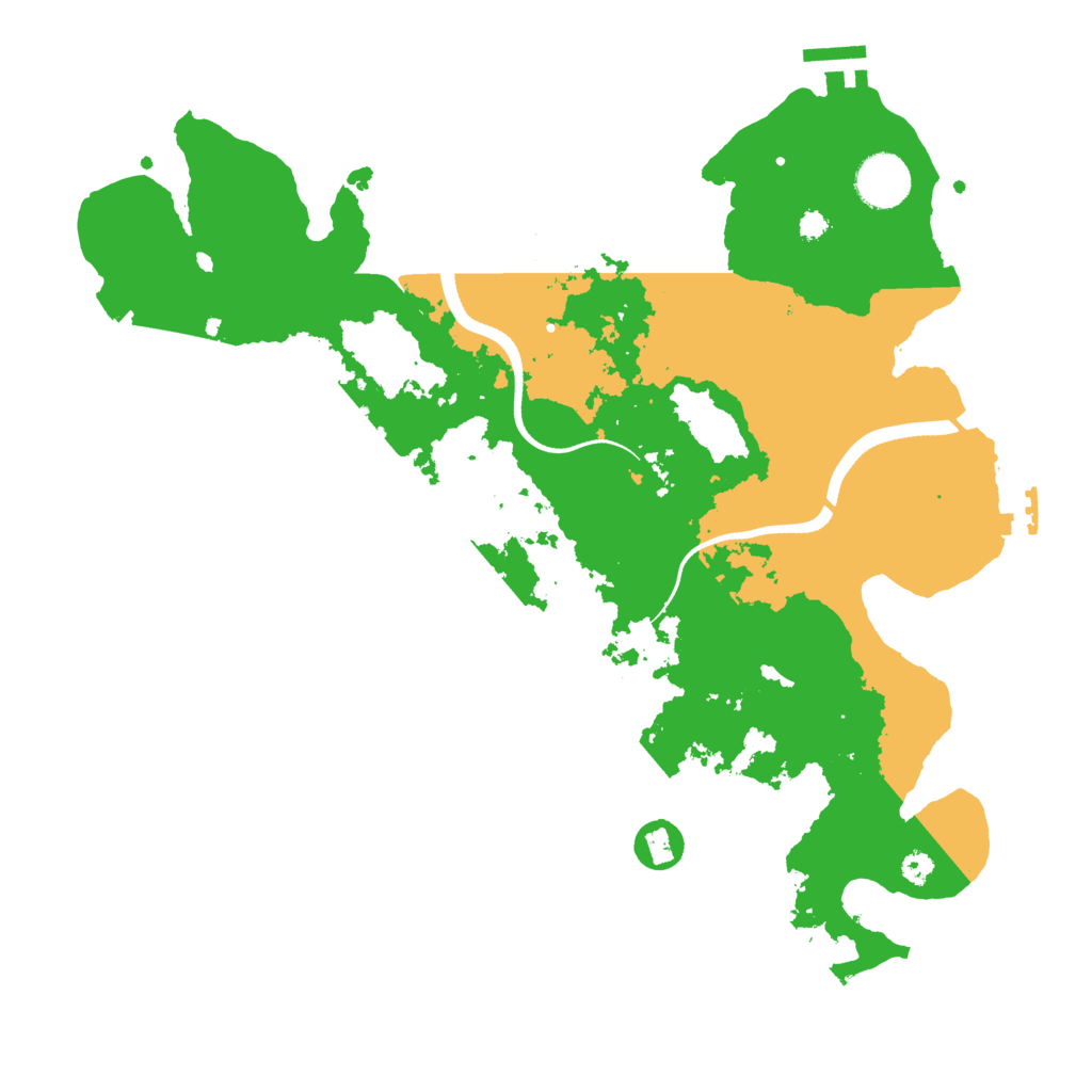 Biome Rust Map: Procedural Map, Size: 3500, Seed: 2085355