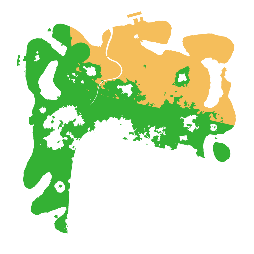 Biome Rust Map: Procedural Map, Size: 3550, Seed: 129067