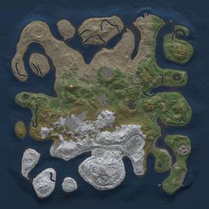 Thumbnail Rust Map: Procedural Map, Size: 4000, Seed: 1453, 17 Monuments