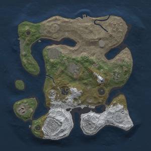 Thumbnail Rust Map: Procedural Map, Size: 3000, Seed: 422036055, 15 Monuments