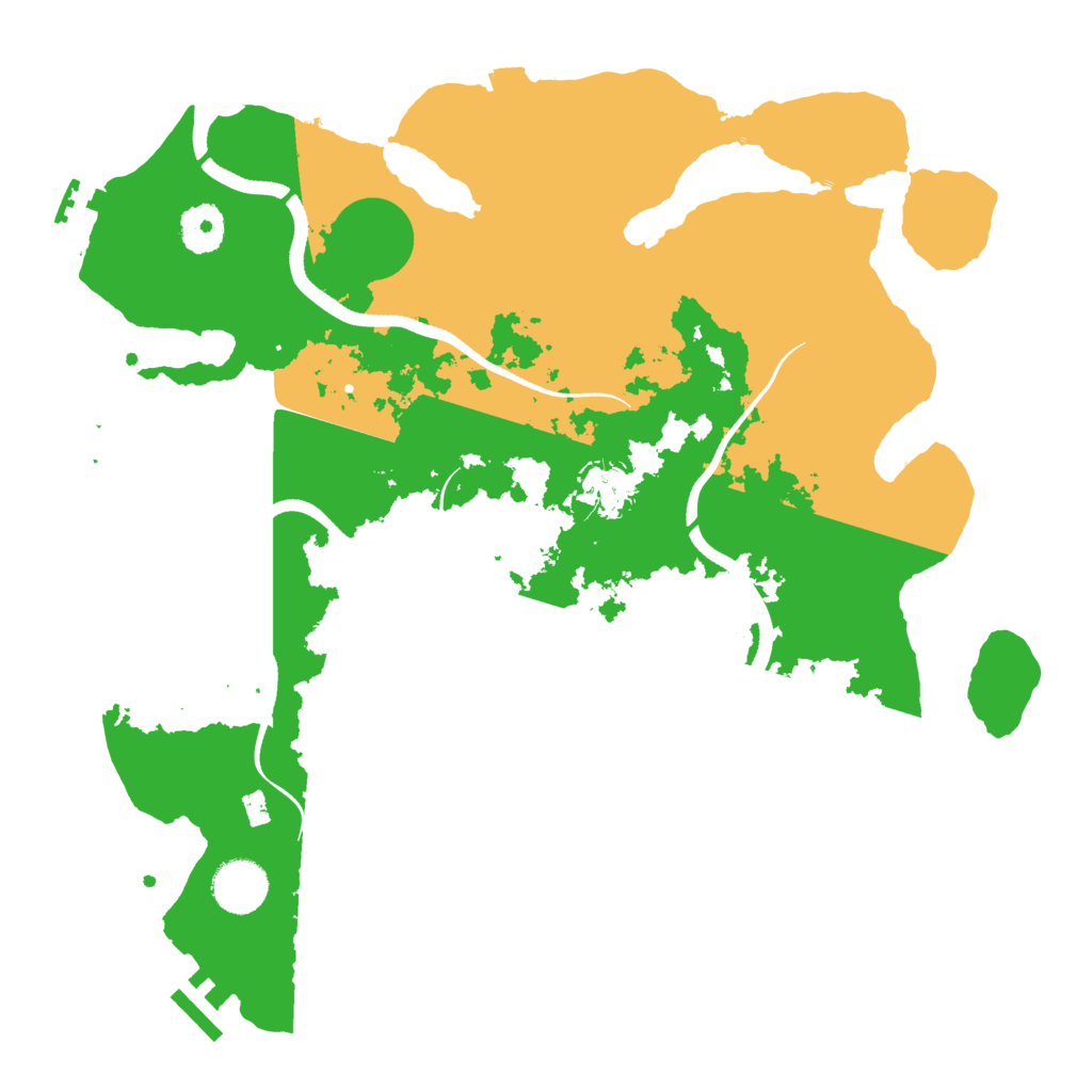 Biome Rust Map: Procedural Map, Size: 3500, Seed: 4123957