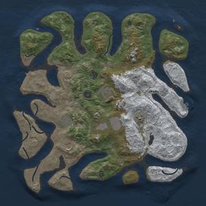 Thumbnail Rust Map: Procedural Map, Size: 4000, Seed: 236, 16 Monuments