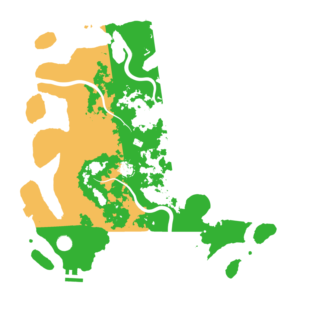 Biome Rust Map: Procedural Map, Size: 3500, Seed: 1374103