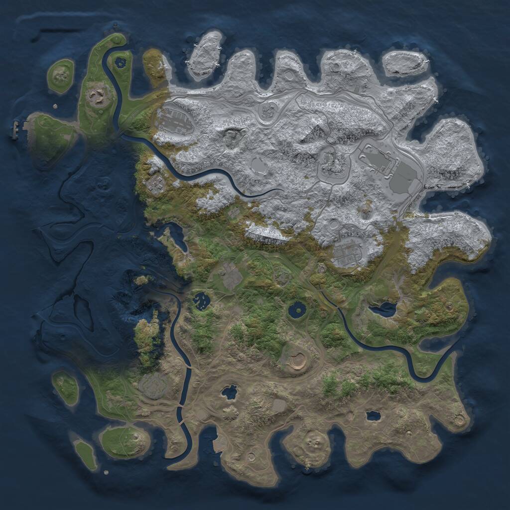 Rust Map: Procedural Map, Size: 4500, Seed: 26482, 15 Monuments