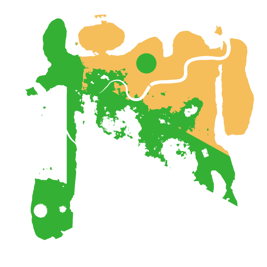 Biome Rust Map: Procedural Map, Size: 3500, Seed: 5421307